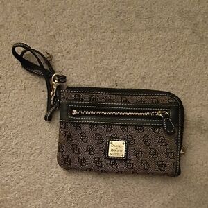 Dooney & Bourke Black and Brown Monogram Wristlet